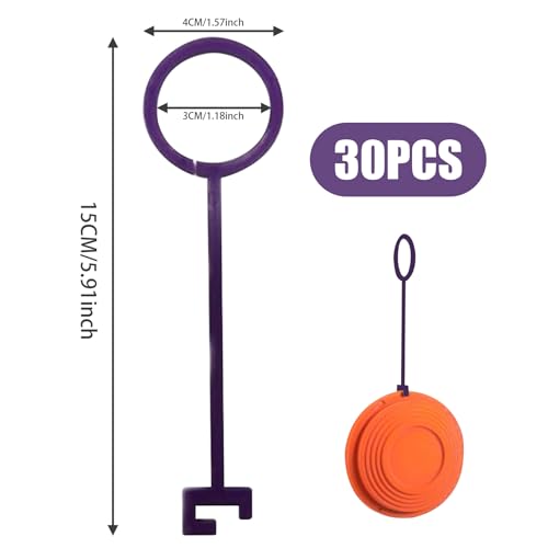 Ganchos de pombo roxos 30 peças ganchos de pombo de argila abs suporte de alvo de argila para prátic