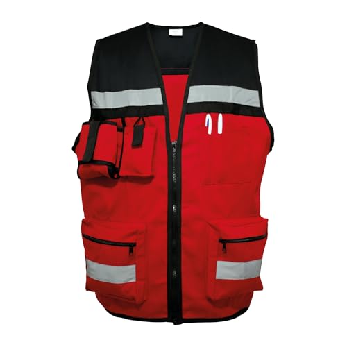 Encuentra chaleco brigadista rojo marca gluh internacional, en la categoría de protección corporal. Chaleco brigadista rojo Marca GLUH INTERNACIONAL 1