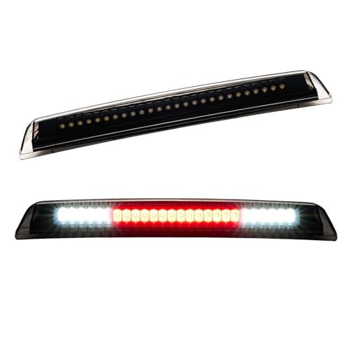 Image of Third 3rd Brake Light LED for 2004-2015 Nissan Titan & 2005-2016 Nissan Frontier, High Mount Rear Brake Lights Assembly, Waterproof Center Cab Cargo Lamp Stop Light (Black)