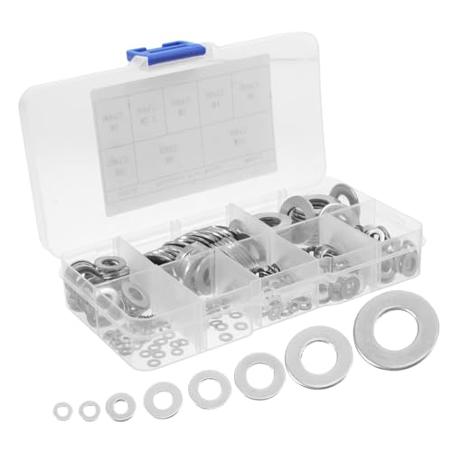 Arandelas planas de acero inoxidable ULTECHNOVO de 360 piezas para tornillos y juntas de metal