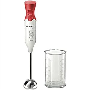 Bosch ErgoMixx Staafmixer, MSM64110, 450 Watt, inclusief mixer-maatbeker, 2 snelheden, rood