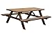 AVANTI TRENDSTORE Tavolo da picnic VERENA per esterno 2 panche integrate angoli arrontondati, legno massiccio. Panca per parchi, giardini, agriturismi. LAP 177x72x157 cm