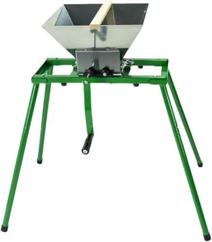 Yinxiufa 食品粉砕機 手動式 ステンレス製ホッパー リサイクル粉砕機 7L 手動フードグラインダー 大容量 果物 野菜 破砕機 強力 ミル 簡単操作 電源不要 家庭用 業務用 (バケット+ブラケット)