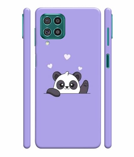 Image of Printed Hard Back Case Cover & Compatible for Samsung Galaxy F62 / Samsung Galaxy M62 | Cute Panda Art (Multicolor) - D1182