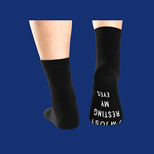 Petrass Dad Birthday Novelty Gifts From Daughter Wife Fathers Day Christmas Present For Husband Grandpa Men Im Just Resting My Eyes Novelty Socks Present For Men,Xxl #TOP3