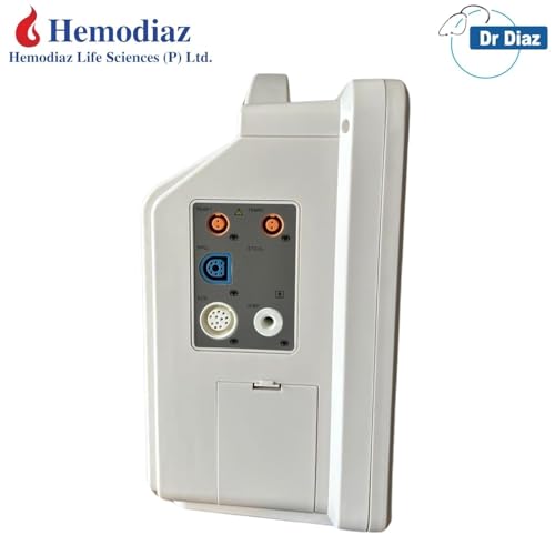 Image of Dr Diaz 5 Para Patient Monitor PM12ST | ECG, SpO2, NIBP, Respiration, Temperature | 12.1 Inch Real-Time Alarms | Suitable for neonatal, pediatric, and adult patients | 4hrs Battery Backup 1yr warranty