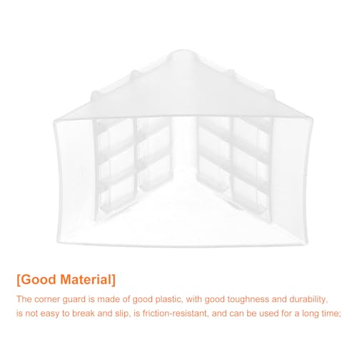 Image of uxcell 4Pcs Plastic Corner Protectors 45x75mm Right Angle Shape Glass Corner Guards Cushion for Corner Protection of Glass, Mirror, Tile, White