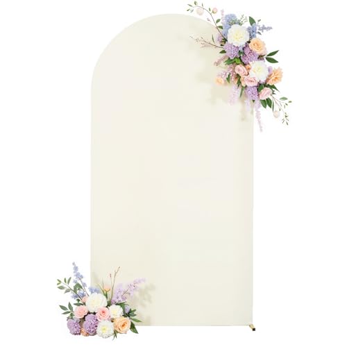Funda para arco de fondo Ivory 7.2FT para bodas miniatura 1