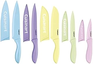 Cuisinart C55-10PCPL Ceramic Coated Knife Set with Blade Guard Sheaths (10- Piece Set) in Pastel Bright's