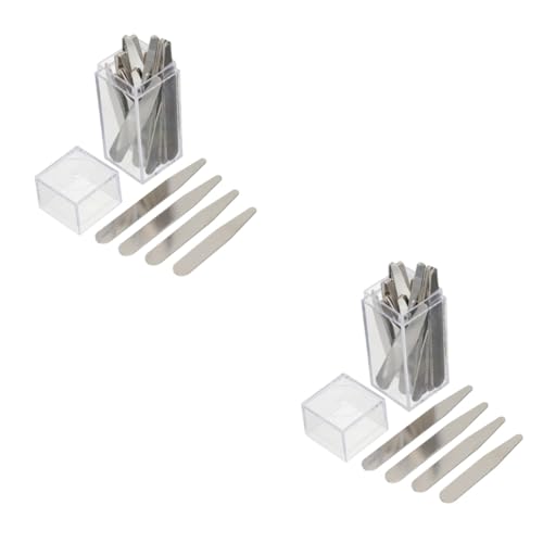 VANZACK 2sets Suit Collar Support Collar Stays for Men Rack Tip Piece Metal Stays for Dress Shirts 40pcs*2