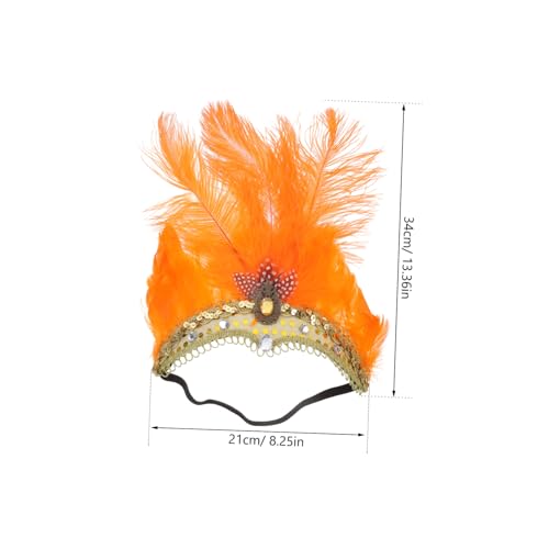 Coiffe à plumes de cosplay COLLBATH pour carnaval et fêtes de scène - 2