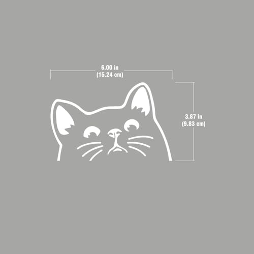 Image of WIRESTER 6 inch Clear Vinyl Decal Sticker Decoration for Car Window (Or Any Flat Surface) - Black Bombay Kitten Cat