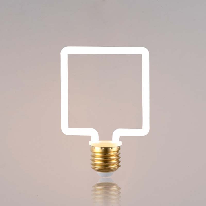 Oświetlenie wnętrza – 10 sztuk elastycznych kwadratowych diod LED z tworzywa sztucznego AC110V/240 V, gwint E27, prąd stały, do barów i restauracji.