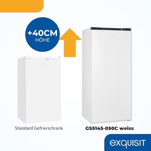 Bild 3 - Exquisit Gefrierschrank, Tiefkühlschrank, 145 Liter, 55 cm breit, Gefrierschrank gross, 4-Sterne-Gefrierfach, GS5145-050C weiss