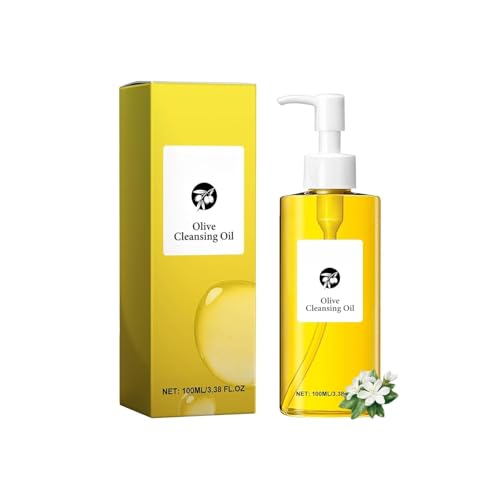 Olive Cleansing Oil for Face, Mild Non-Irritating Makeup Remover, With Lemon Extract, Suitable for All Skin Types, Deep Cleansing and Moisturizing, 100ml/3.38 Fl Oz (1pcs)