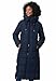 MARIKOO Damen Winterjacke Steppmantel lang gesteppter Mantel Winter Parka Jacke warm B985 [B985-Nadeshik-Navy-Gr.L]