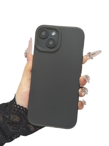 Coque iPhone 15 Plus clear black mate et ultra-fine