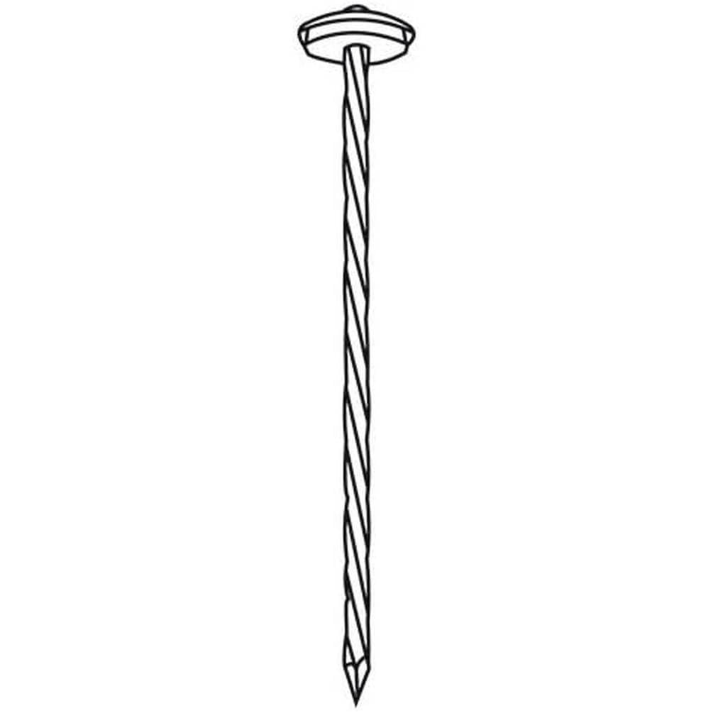 D-Work - Paraguas trenzado galvanizado con cabeza retraída y arandela marrón - 20 x 3,8 x 120 mm