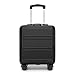 KONO Koffer Klein 16 Zoll Leicht ABS+PC Hartschalenkoffer mit Zahlenschloss Reisekoffer mit 4 Rollen Handgepäck für Ryanair und easyJet 45x35x20cm, Schwarz