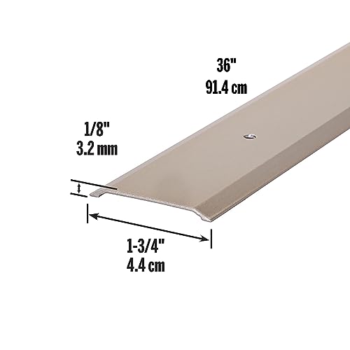 M-D Building Products 49010 1-3/4 Inch X 1/8 Inch X 36 Inch Satin Nickel Aluminum Flat Profile Threshold thumb #3