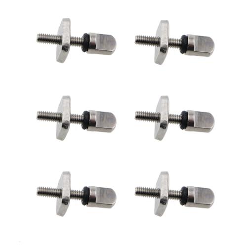 ZHYOHEN 6PCS Surfboard Cruiser Yacht Accessories Set Tool Free 316 Stainless Steel Fin Screws Thumb Fasteners