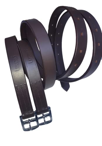 Lussoro Stirrup Leathers For Horse Horse Horze Stirrup Leathers English Riding Stirrup Leathers (Brown) #TOP1
