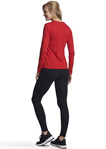 Russell Athletic Women's Small Cotton Performance T-Shirts, Long-True Red