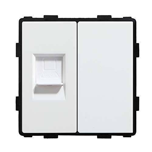 BSEED FR Standard 1/2 PC avec prise Plaque vierge blanc 86mm Cover