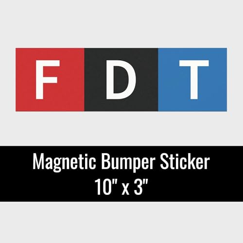 Image of F-D-T Car Magnet - Subtle Funny Bumper Sticker - 10 inch x 3 inch