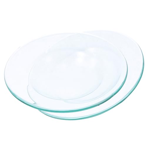 MAGICLULU Lot De 2 Plateaux Chauffe-Fragrance Réutilisables 4.72 Pouces en Verre Transparent pour Lampe Diffuseur De Parfum Et Aromathérapie À La Maison Ou...