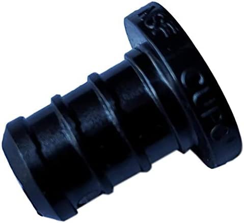 50 Pcs. XFITTING 1/2'' Pex Plug (End Cap) Poly Alloy Plug, Black, 0.5 Inch