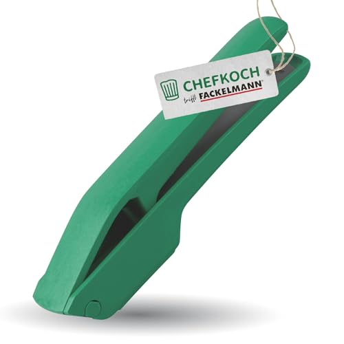Chefkoch trifft Fackelmann Premium Knoblauchpresse – Robuster Edelstahl & Kunststoff, Ergonomisches Design, Spülmaschinenfest – Made in Germany