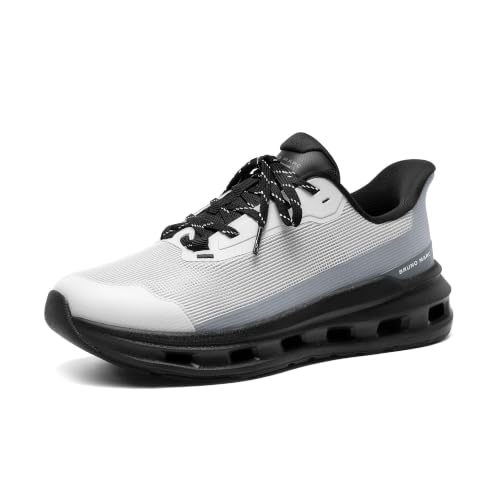Bruno Marc Men's Cushionix Stride Casual Mesh Sneakers,Grey/Black,9.5