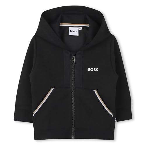 Sweat BOSS J52849 zippé bleu marine pour enfant de 3 ans