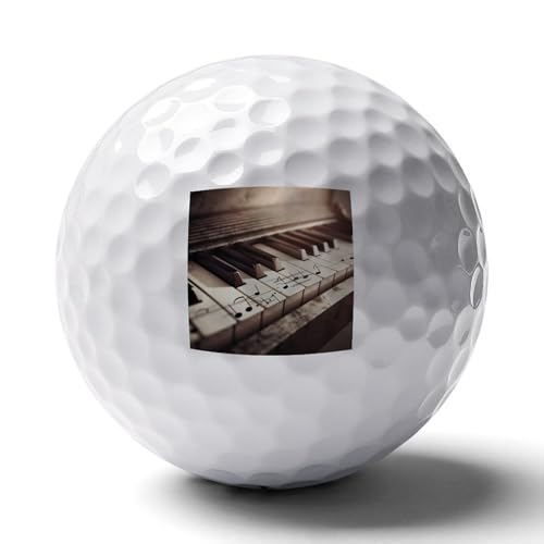 Piano Keys with Musical Notes Golf Balls Golf Balls for