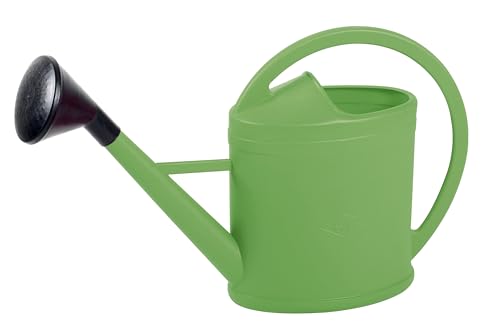 EDA - Arrosoir Ovale 6 litres Parisien - avec Pomme Noire - 48 x 15 x 34,5 cm - Vert Matcha