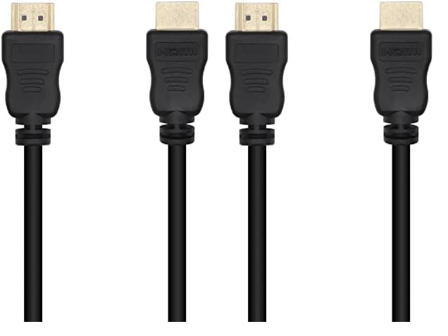 AISENS Cable HDMI V1.4 Alta Velocidad 14+1 CCS, A/M-A/M, Negro, 1.0m (Paquete de 2)