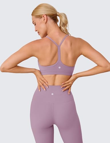 Image of BAYDI Clouduxi Y Back Sports Bra for Women - Padded Racerback Spaghetti Strap Low Impact Workout Yoga Bra, A-C Cups