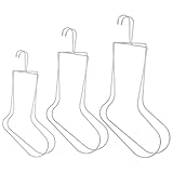 3 Pairs Sock Blockers for Knitting & Crochet Small Medium Large Stainless Steel Sock Drying Hangers for Kids and Adults, Shaping Displaying Drying Socks