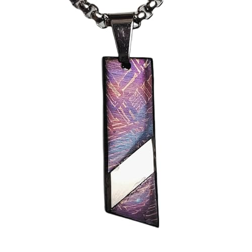 7.6g Muonionalusta meteorite pendant Natural iron meteorite pendant Meteorite slice Collection -LK1474