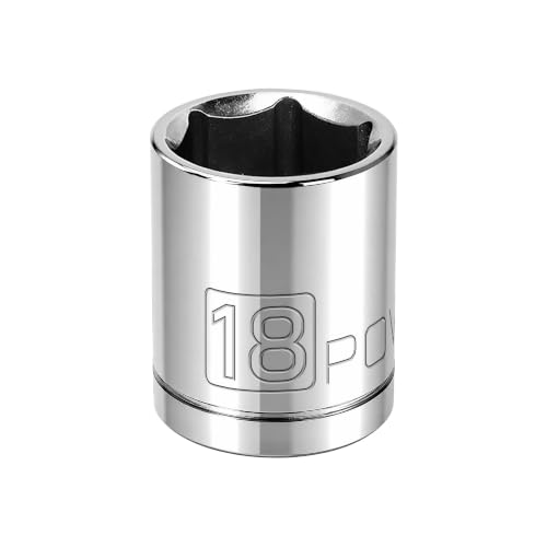 Powerbuilt 3/8 in. Drive x 18mm 6 Point Metric Socket - 940033