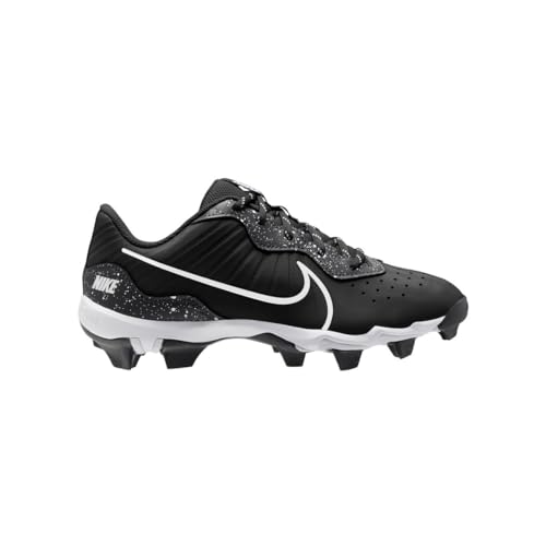 Nike Alpha Huarache 4 Keystone Boy's Rubber Molded Baseball Cleats SZ 2.5 Black | Dark Gray