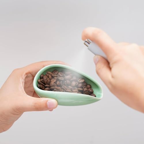 watchget Coffee Beans Dosing Cup - Ceramic Single Dose Measuring Tray for Coffee Beans, Loose Leaf Tea, Spices, and More, Premium Dosing Vessel, Cyan