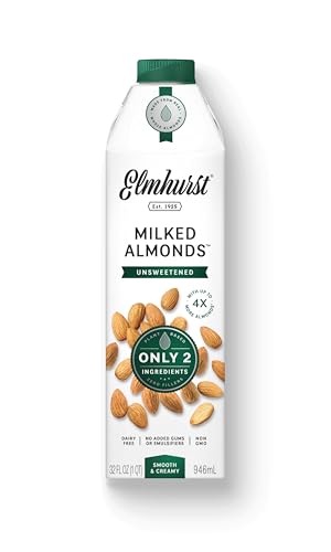 ELMHURST Unsweetened Almond Milk, 32 FZ