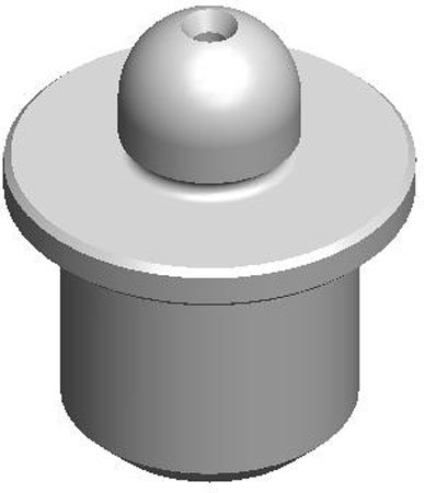 .9998 Dia. (A), 1.3771 Dia. (B), Round, Bullet Nose Pin (1 Each)