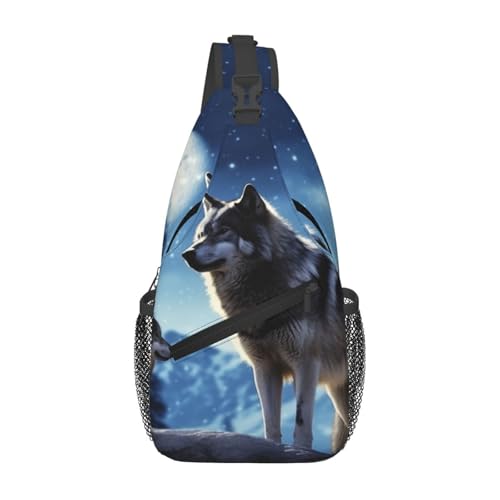 Mochila cruzada para hombre negra multiusos