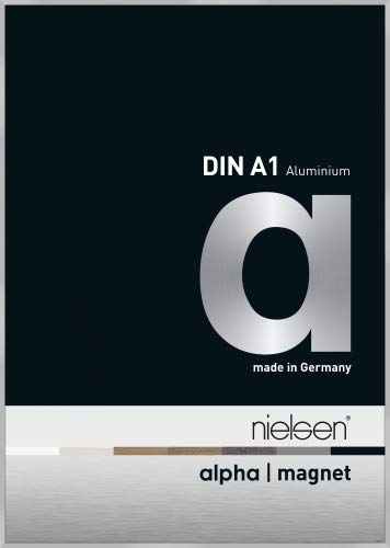 Preisvergleich Produktbild Nielsen Aluminium Bilderrahmen Alpha Magnet, 59,4x84,1 cm, Silber Matt