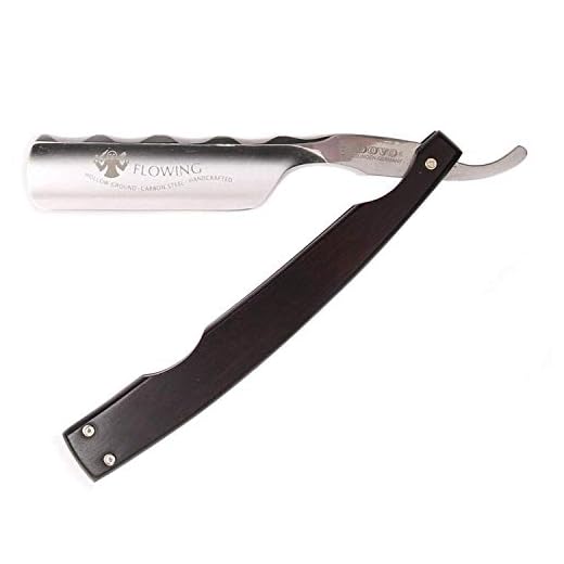 DOVO Flowing Straight Razor with Ebony Handle
