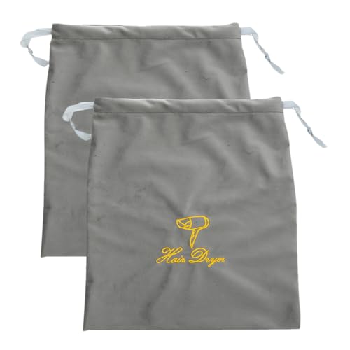 CALLARON Bolsa De Almacenamiento Para Secador De Pelo 2 Unidades Bolsa De Aseo Colgante Con Cordón Bolsa Para Recoger Pelusas Y Convertirla En Un Secador Portátil Organizador De