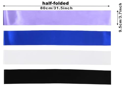 12 Pack Navy Blue Blank Sash,Plain Satin Sashes,Sashes for Pageants,DIY Sashes for Party Decorations,Blank Sashes for Pageants4